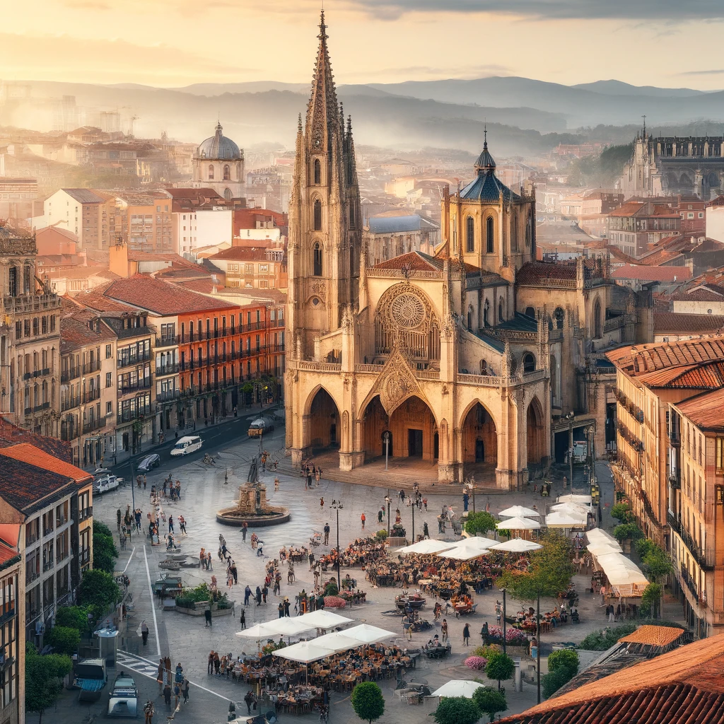 Vue de la ville d'Oviedo, capitale des Asturies