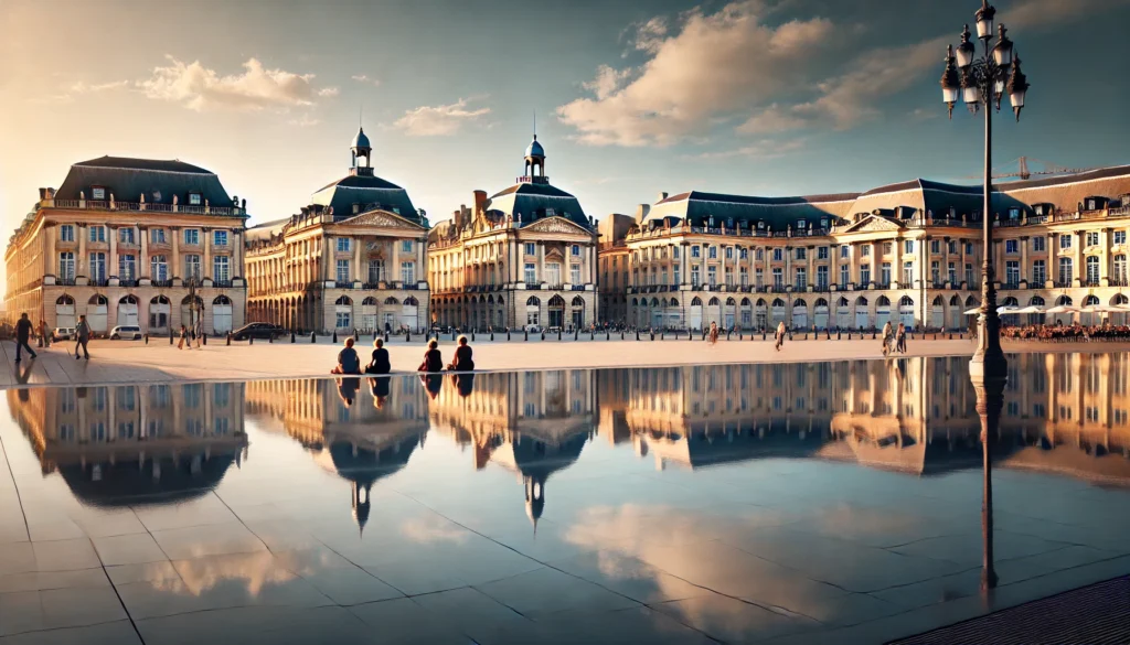 La Place de la Bourse et le Miroir d'eau à Bordeaux